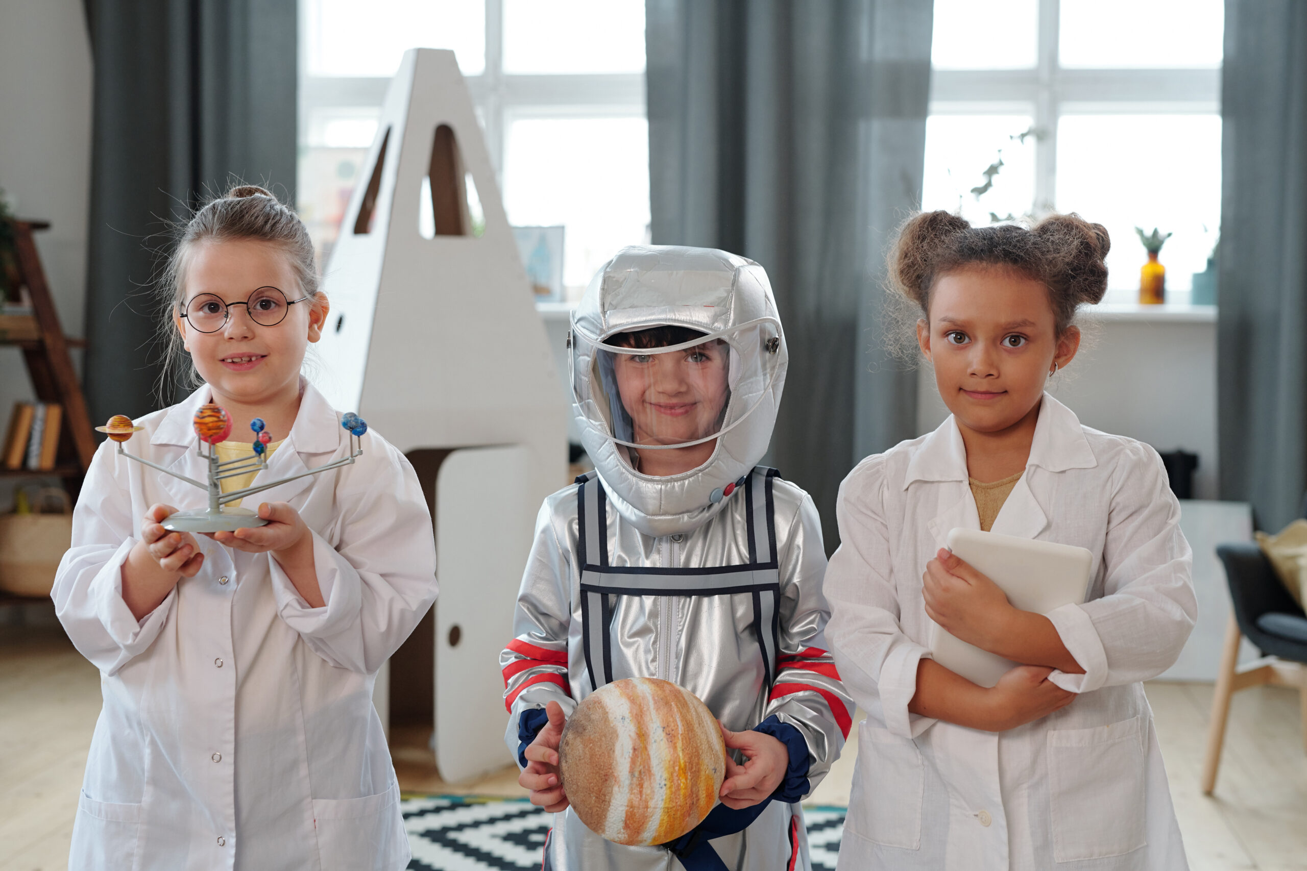 Little representatives of various professions in uniform